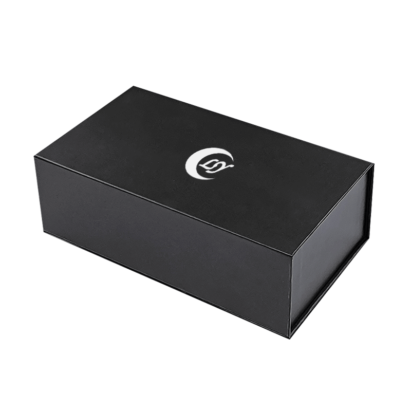 Black magnetic gift box with custom foam insert