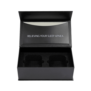 Black magnetic gift box with custom foam insert