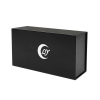 Black magnetic gift box with custom foam insert