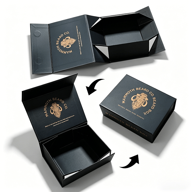 Open Folding Magnetic Gift Box with Premium Insert