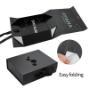 Custom printed black rigid box with foldable packaging structure