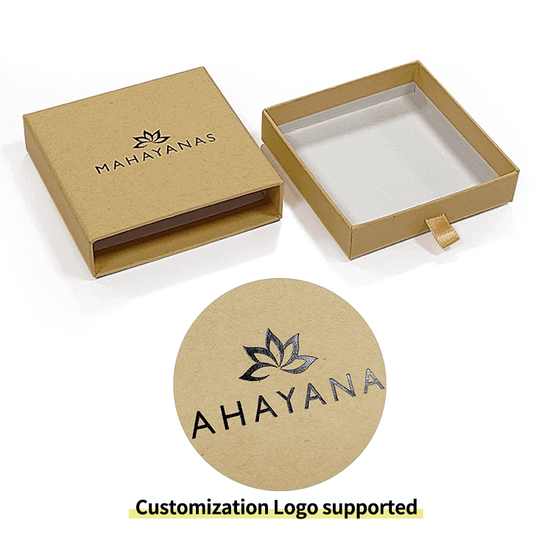 Kraft paper drawer packaging box with custom logo