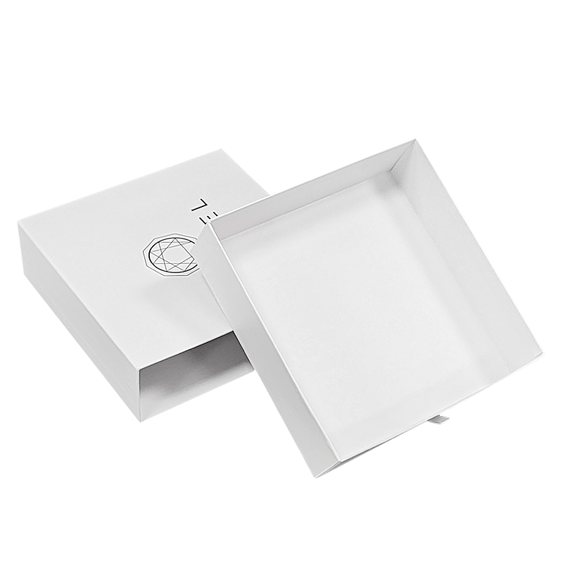 White Cosmetic Drawer Box with Custom Logo Packaging