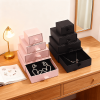 Custom drawer jewelry box with luxury black and pink packaging display