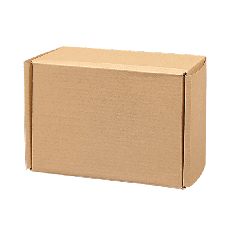 Closed Kraft Mailer Box with Folding Packaging Structure