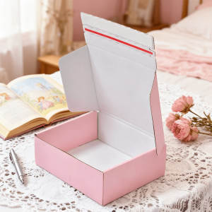 Custom Pink Mailer Box with Logo Printing for E-commerce Packaging
