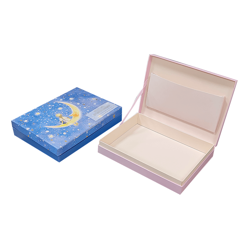 Book Style Box floral design with ribbon closed