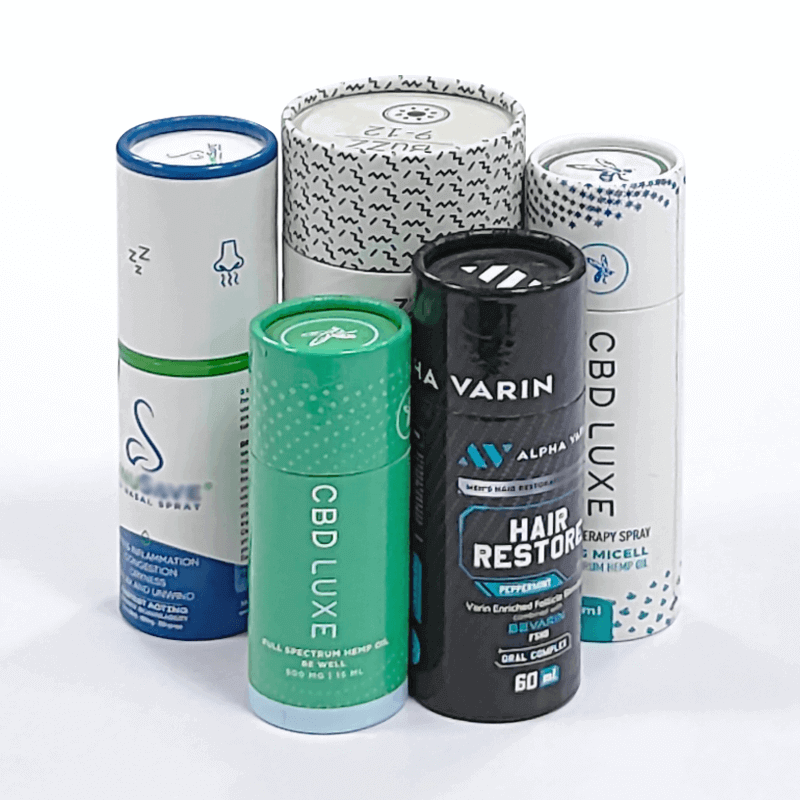 Cylinder Gift Box small sizes in various colors and patterns