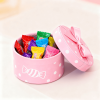 Candy Cylinder Gift Box pink with bow decoration