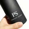Cylinder Gift Box black with gold PS Perfect Scent logo hand held