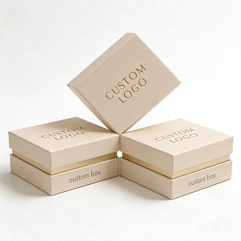 Three Piece Rigid Box set side view showing three sizes