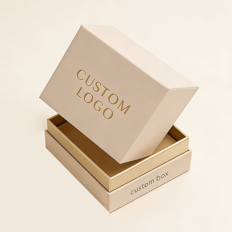 Three Piece Rigid Box set lid opened revealing box interior