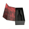 Luxury Wine Box black with red marble interior lid open