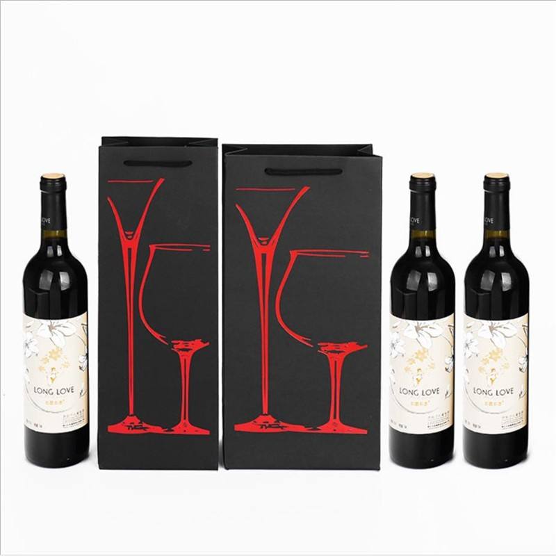 Wine Carrier Box four colors black red gold and blue