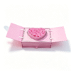 Pink gift drawer box closed front view with heart design